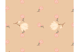 Cute Magnolia Seamless Pattern