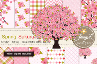 Discover the Beauty of Spring Cherry Blossoms with Digital Papers
