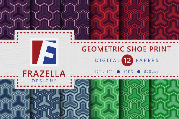 Geometric Shoe Print Digital Papers: A Creative Resource for Design Enthusiasts