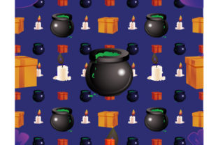 Halloween Holiday Seamless Pattern Background