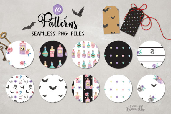 Halloween Potions Watercolor Bats Set: A Creative Resource for Designers and Artists