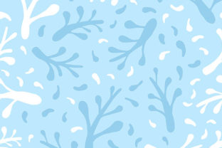 Pale Blue Branches and Leaves Seamless